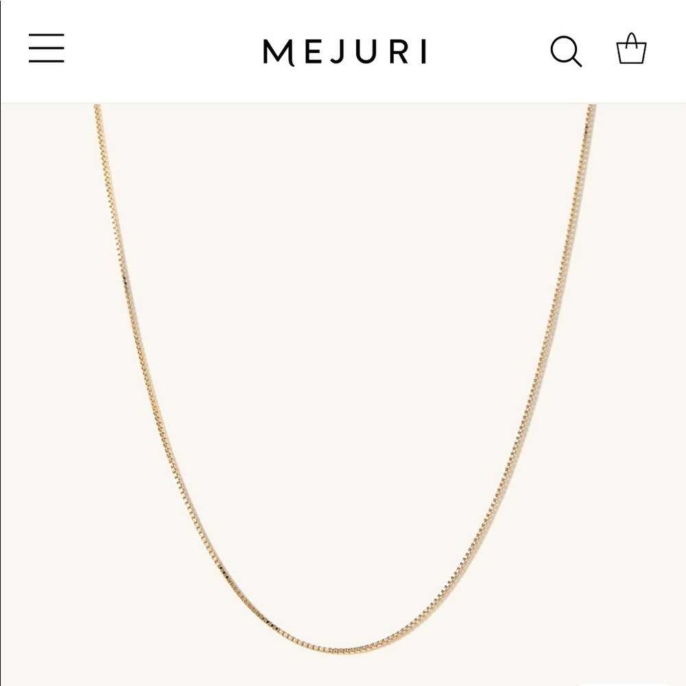 SOLD - (Brand new) Mejuri baby box chain necklace - 14k yellow gold - Picture 6 of 9